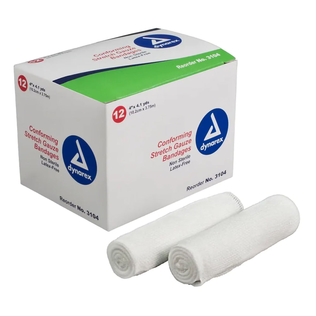 dynarex Sterile Conforming Bandage, 4 Inch x 4-1/10 Yard
