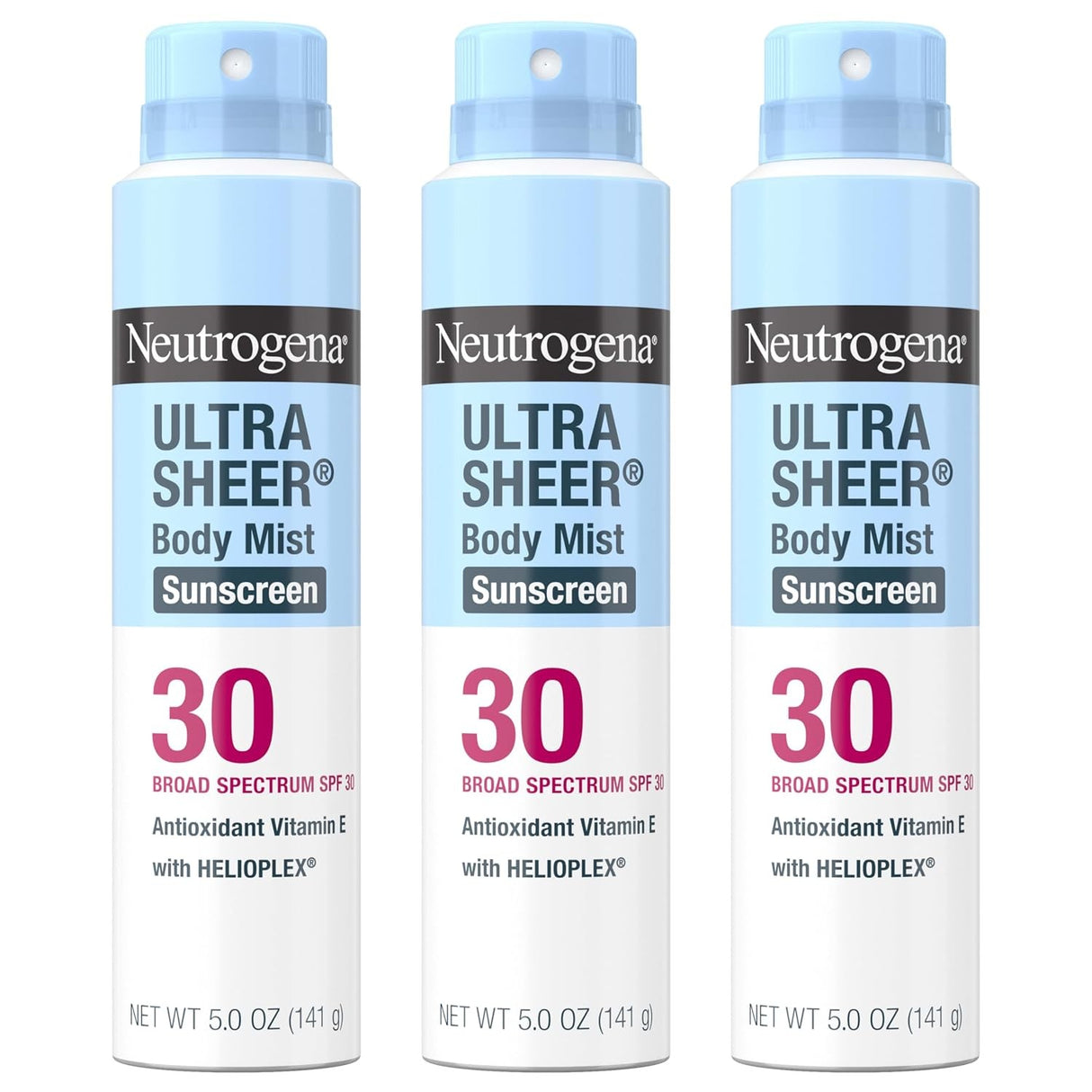Neutrogena Ultra Sheer Body Mist Sunscreen Spray SPF 30, 5 oz