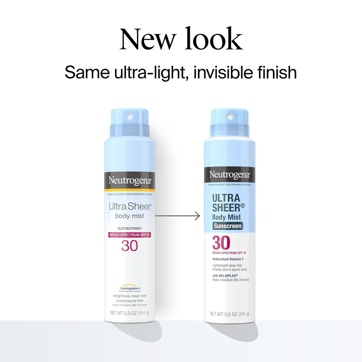 Neutrogena Ultra Sheer Body Mist Sunscreen Spray SPF 30, 5 oz