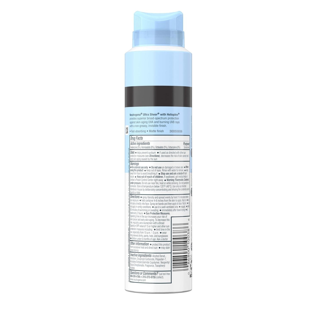 Neutrogena Ultra Sheer Body Mist Sunscreen Spray SPF 30, 5 oz
