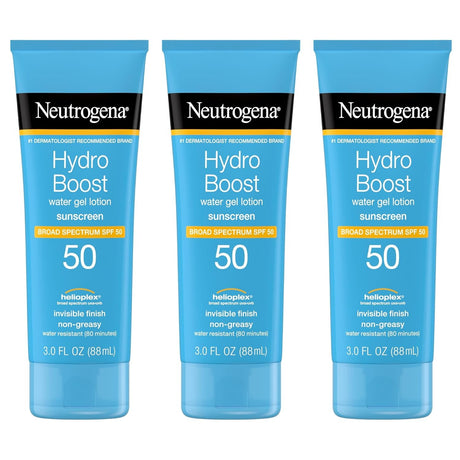 Neutrogena Hydro Boost Water Gel Lotion Sunscreen SPF 50, 3 fl oz