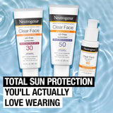 Neutrogena Clear Face Oil-Free Sunscreen Lotion, SPF 50, 3 fl oz