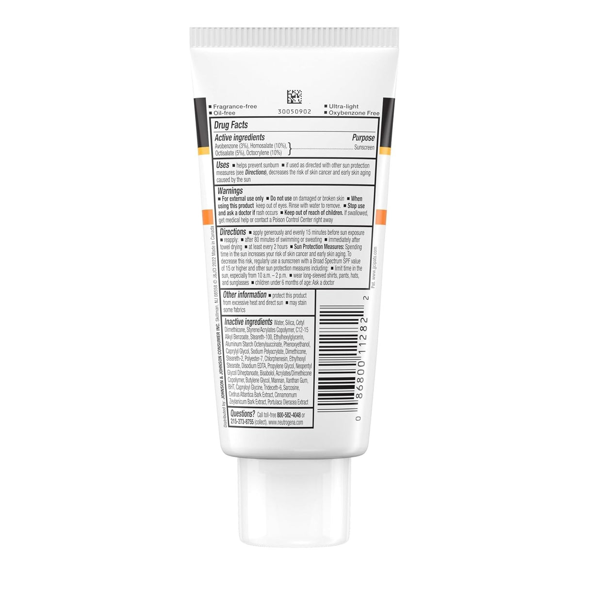 Neutrogena Clear Face Oil-Free Sunscreen Lotion, SPF 50, 3 fl oz