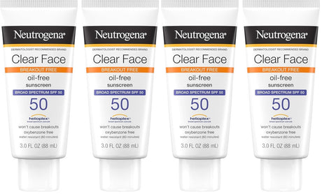 Neutrogena Clear Face Oil-Free Sunscreen Lotion, SPF 50, 3 fl oz