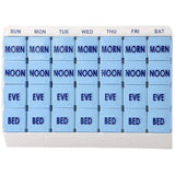 Apex Medi Tray Pill Organizer, 7 Day, 4 Dose, Morn Noon Eve Bed - 70027L - LL Medico