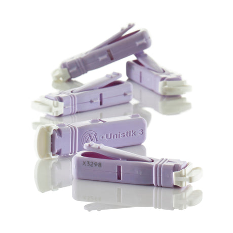 Owen Mumford Unistik 3 Safety Lancets, 28 Gauge - AT1047 - LL Medico
