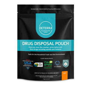 Deterra Drug Disposal Pouch, Medium, 45 Pill or 6 Patch or 6 oz Liquid Capacity - 7018-CASE - LL Medico