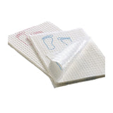 Footprint Procedure Towel, Nonsterile, White with Blue Footprints, 3-Ply Tissue, Waffle Embossed, 13.5 x 18" - 70191N - LL Medico