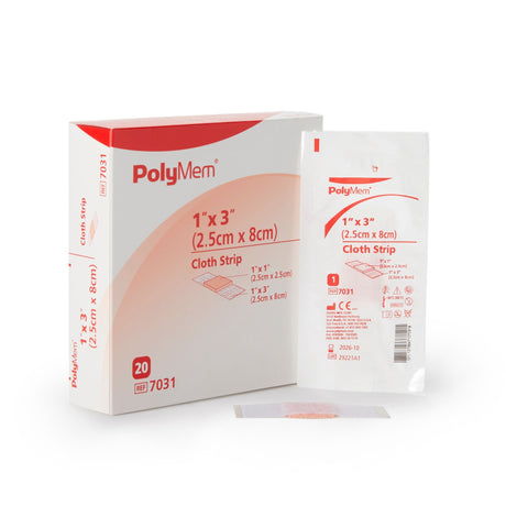 PolyMem Pink / White Adhesive Strip, 1 x 3 Inch