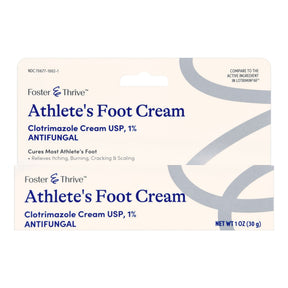 Foster & Thrive Athlete's Foot Cream, 1% Clotrimazole, 1 oz Tube - 70677100201 - LL Medico