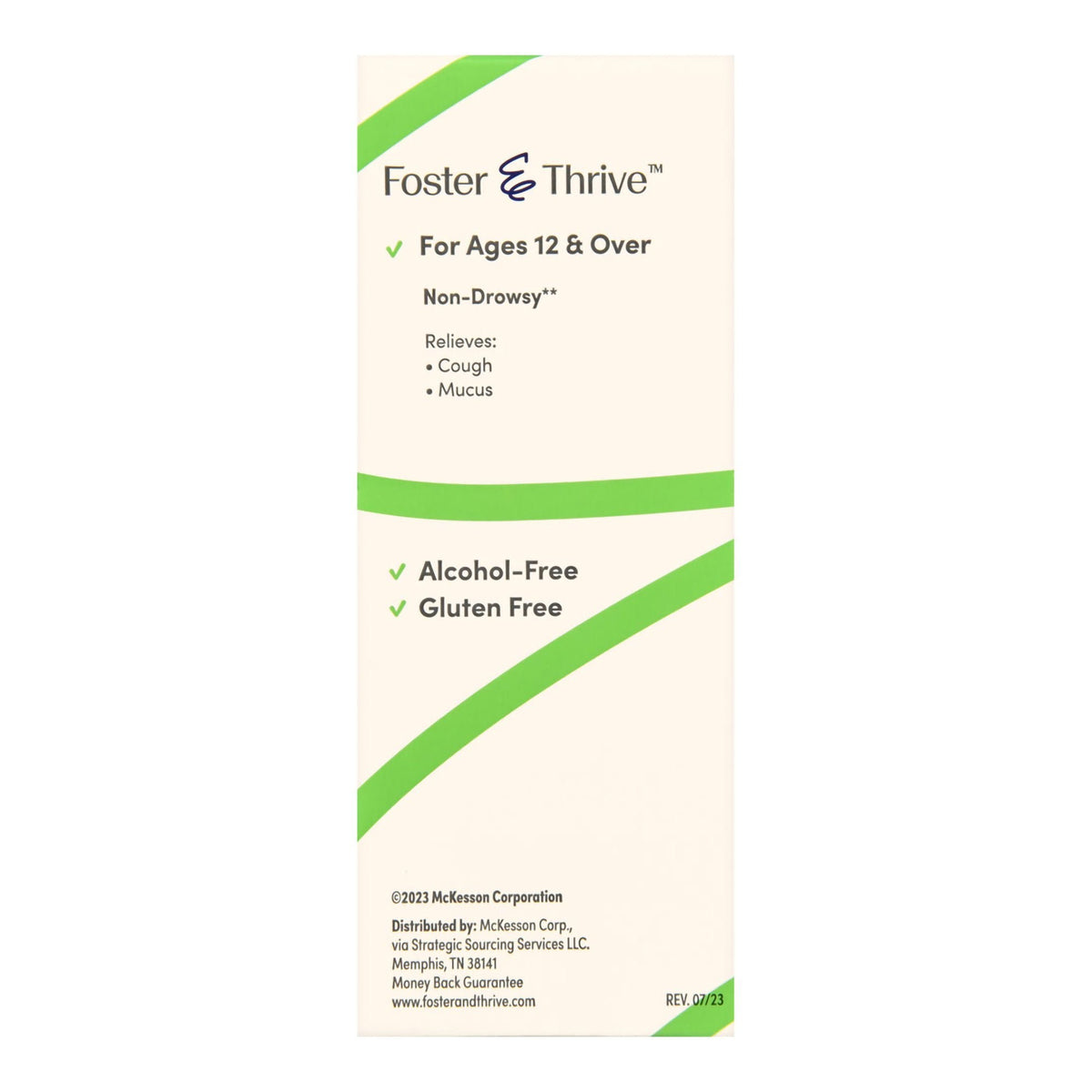 Foster & Thrive Adult Tussin DM Liquid, Guaifenesin 200 mg - Dextromethorphan HBr 20 mg / 20 mL, Raspberry Flavor, 4 oz - 70677103501 - LL Medico