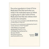 Foster & Thrive Chest Rub Ointment, 4.8% Camphor 2.6% Menthol 1.2% Eucalyptus Oil, 3.5 oz - 70677106101 - LL Medico