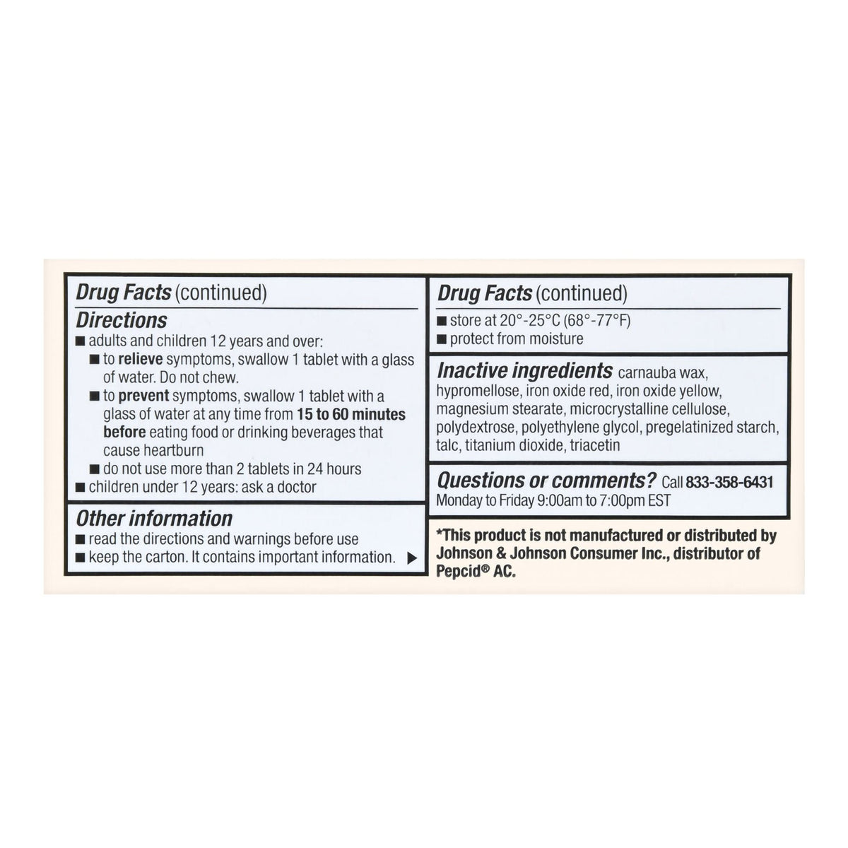 Foster & Thrive Original Strength Acid Reducer Famotidine Tablets, 10 mg - 70677110203 - LL Medico