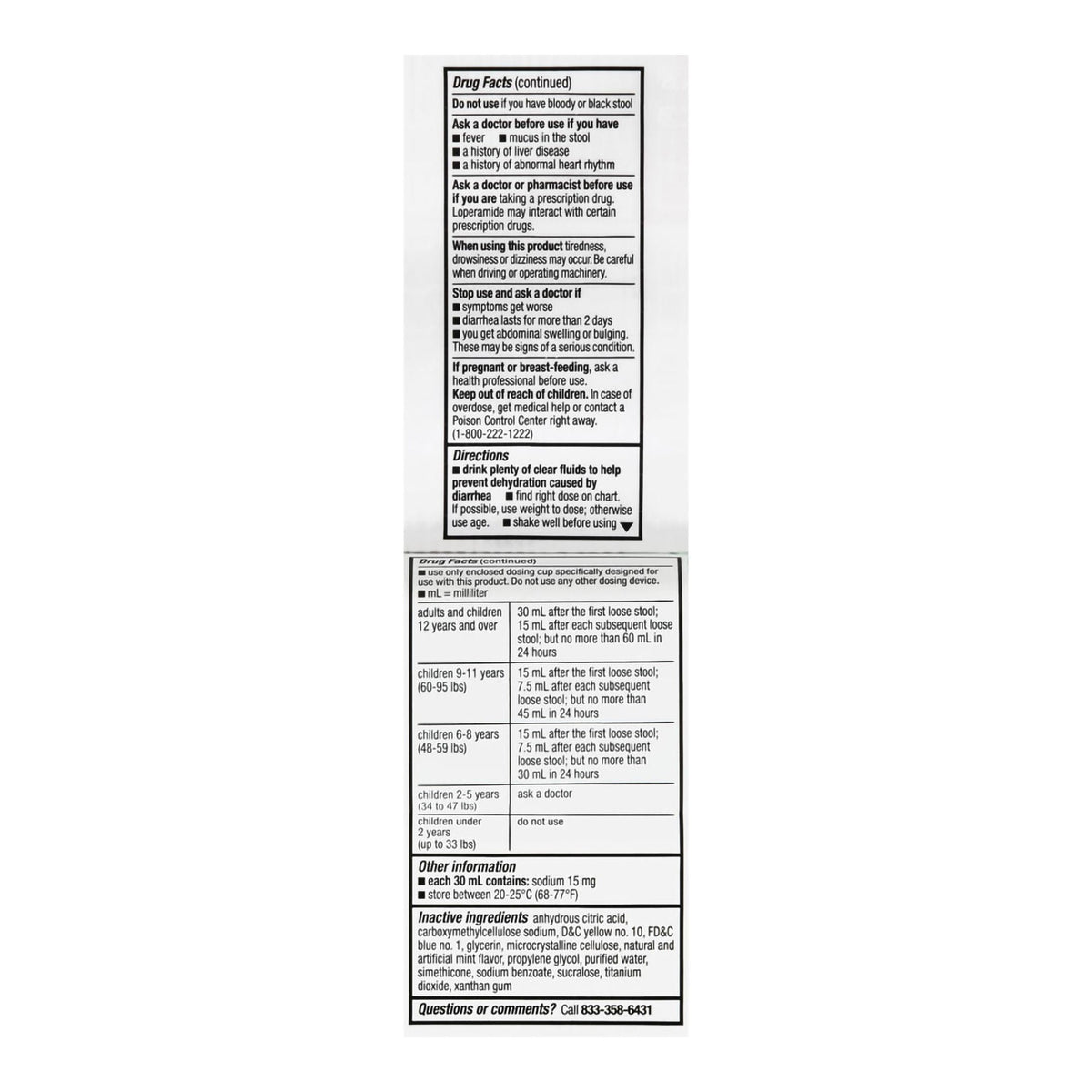 Foster & Thrive Anti-Diarrheal Loperamide Oral Solution, 1 mg per 7.5 mL, Mint, 4 oz - 70677110701 - LL Medico