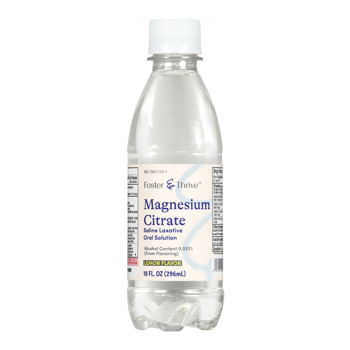 Foster & Thrive Magnesium Citrate Saline Laxative, Lemon Flavor, Liquid, 10 oz - 70677111101 - LL Medico