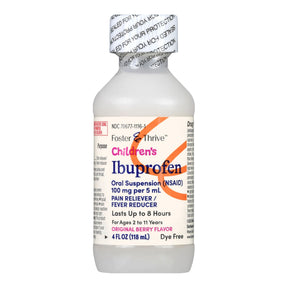 Foster & Thrive Children's Ibuprofen Oral Suspension, 100 mg/5 mL, Original Berry, 4 oz - 70677111601 - LL Medico