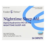 Foster & Thrive Nighttime Sleep-Aid Diphenhydramine HCl 25 mg Caplets - 70677112801 - LL Medico