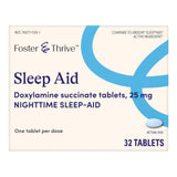 Foster & Thrive Sleep Aid, Doxylamine Succinate 25 mg, Tablet - 70677112901 - LL Medico