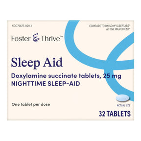 Foster & Thrive Sleep Aid, Doxylamine Succinate 25 mg, Tablet - 70677112901 - LL Medico