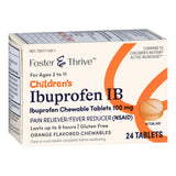 Foster & Thrive Children's Ibuprofen IB Chewable Tablets, 100 mg, Orange - 70677114501 - LL Medico