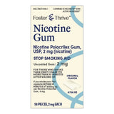 Foster & Thrive Nicotine Polacrilex Gum, 2 mg, Original Flavor, Stop Smoking Aid - 70677116601 - LL Medico