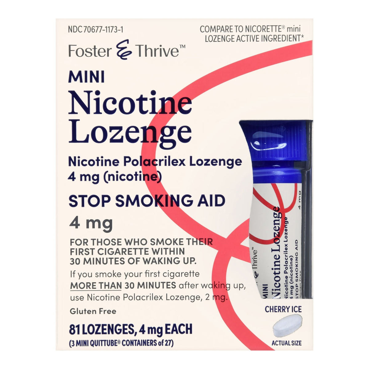 Foster & Thrive Nicotine Polacrilex Lozenges, 4 mg, Cinnamon, Stop Smoking Aid - 70677117701 - LL Medico