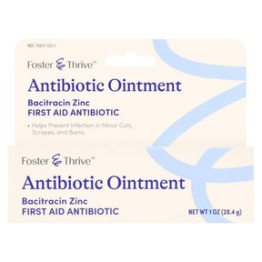 Foster & Thrive Bacitracin Zinc Antibiotic Ointment, 1 oz Tube - 70677121101 - LL Medico
