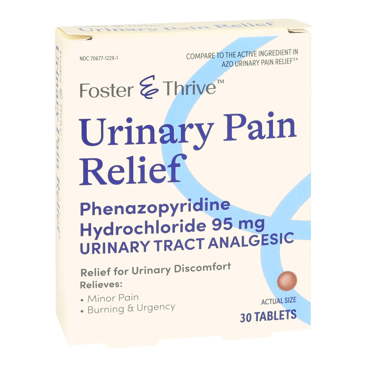 Foster & Thrive Urinary Pain Relief, Phenazopyridine HCl 95 mg, Tablet - 70677122901 - LL Medico