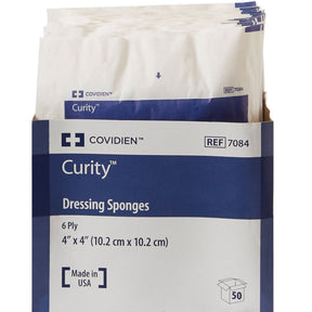 Cardinal Health Curity Sterile Nonwoven Sponge, 4 x 4 Inch, 6-Ply
