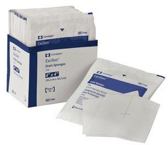 Excilon I.V. / Drain Split Dressing, 4 x 4 Inch, 6-Ply