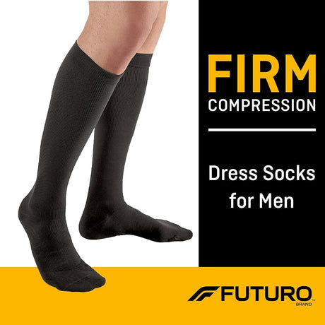 3M Futuro Compression Socks, Calf High, Black