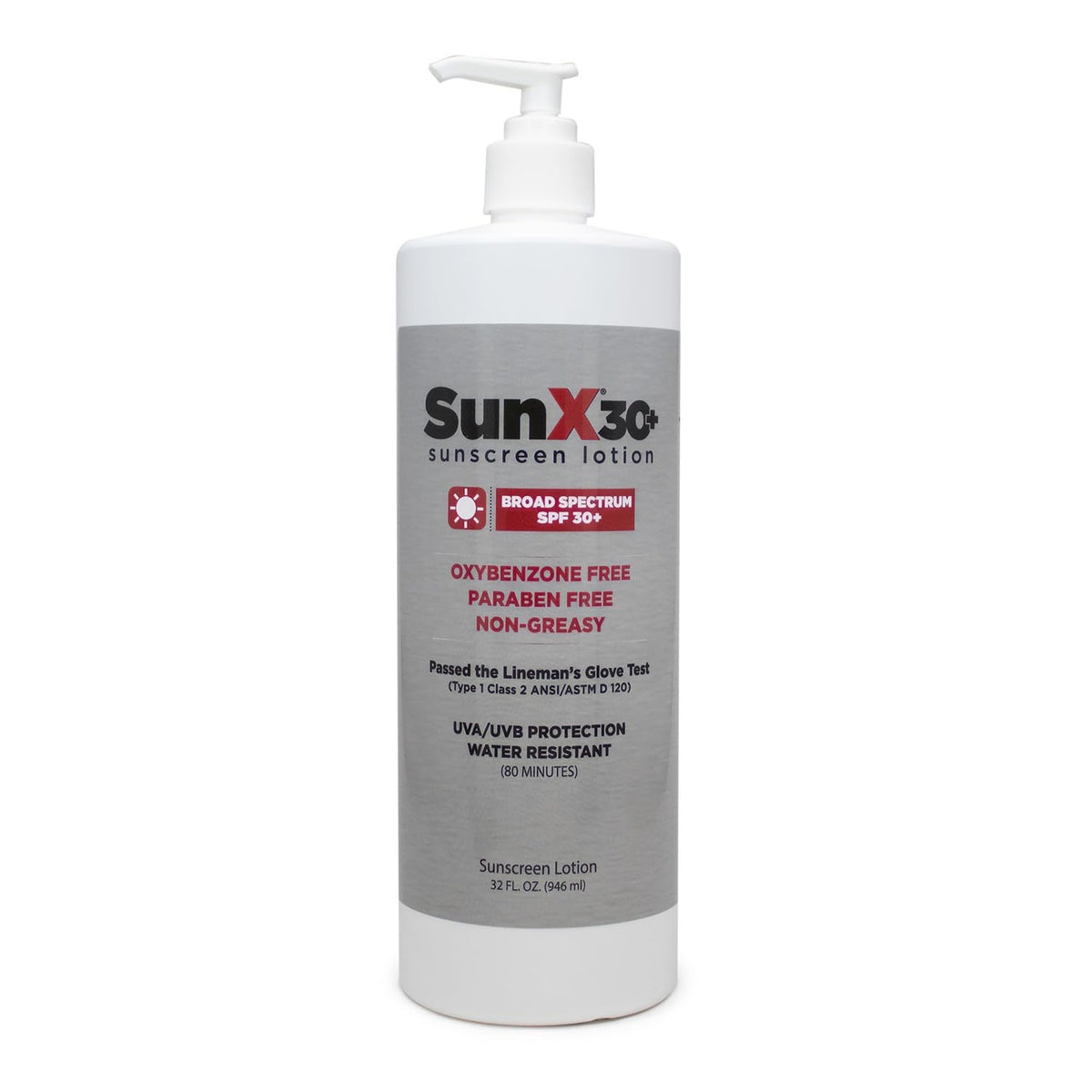 SunX 30+ Broad Spectrum Sunscreen Lotion, 4 oz Bottle