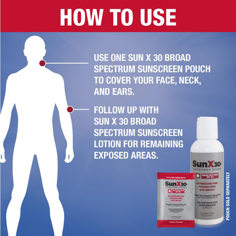 SunX 30+ Broad Spectrum Sunscreen Lotion, 4 oz Bottle