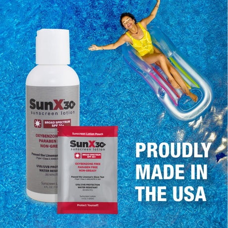 SunX 30+ Broad Spectrum Sunscreen Lotion, 4 oz Bottle