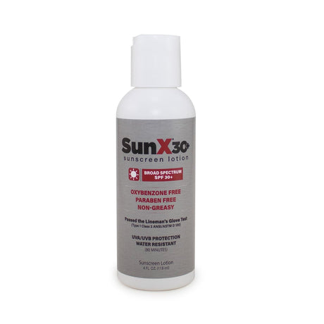 SunX 30+ Broad Spectrum Sunscreen Lotion, 4 oz Bottle