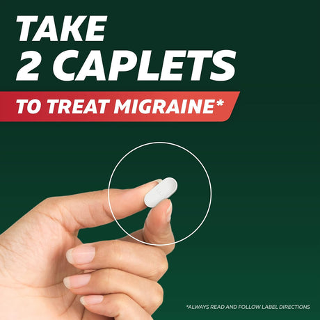 Excedrin Migraine Pain Relief Caplets, Acetaminophen 250 mg / Aspirin 250 mg / Caffeine 65 mg - LL Medico