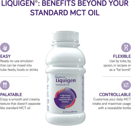 Nutricia Liquigen Emulsified MCT Oil, Unflavored, 8.5 oz