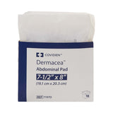 Dermacea Abdominal Pad, Sterile, 7.5" x 8", White, Nonwoven Fluff - 7197D - LL Medico