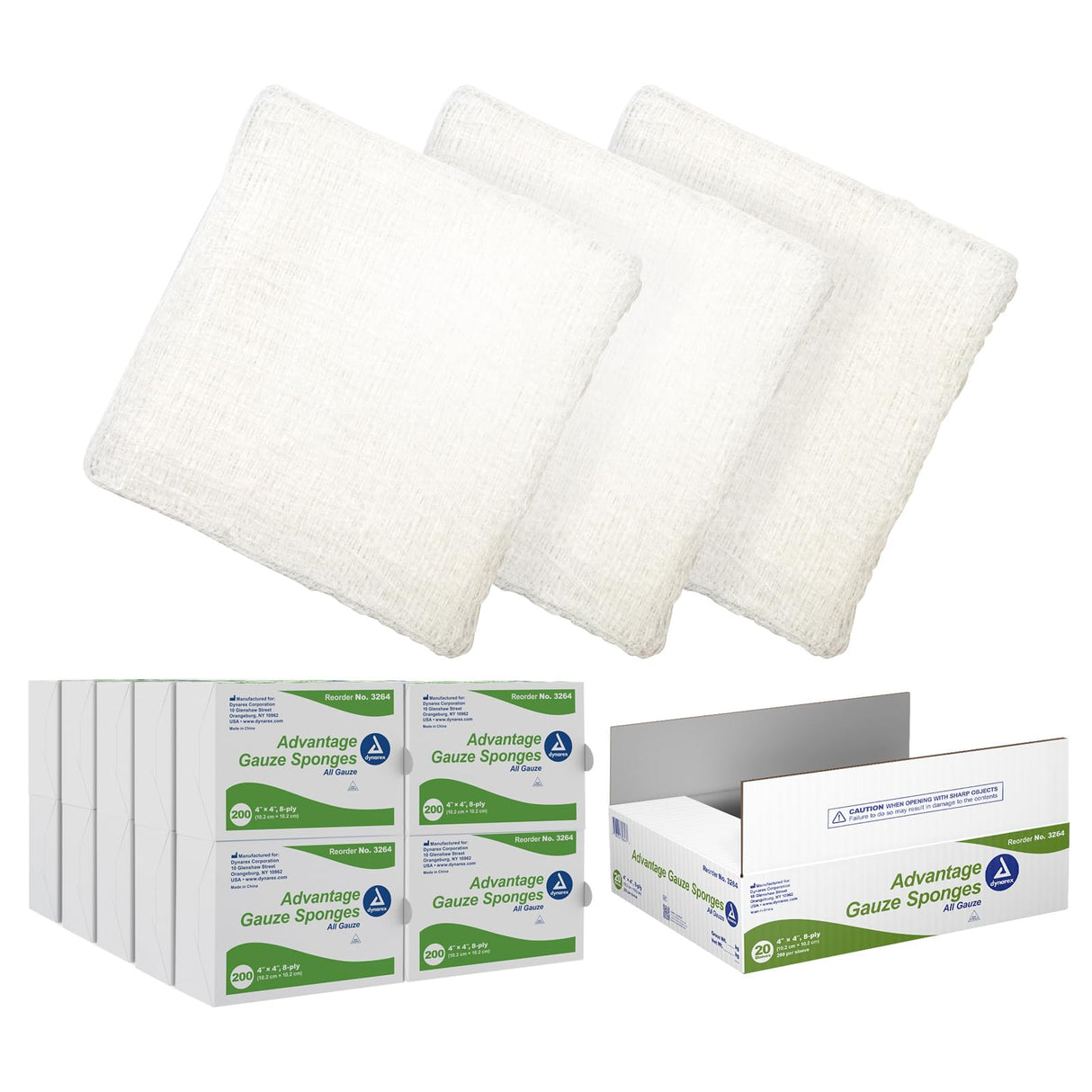 dynarex Gauze Sponge, 4 x 4 Inch, 8-Ply