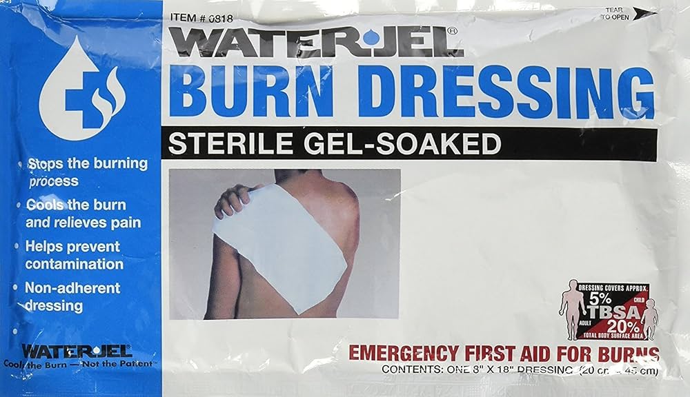Water-Jel First Responder Burn Dressing, 8 x 18 Inch