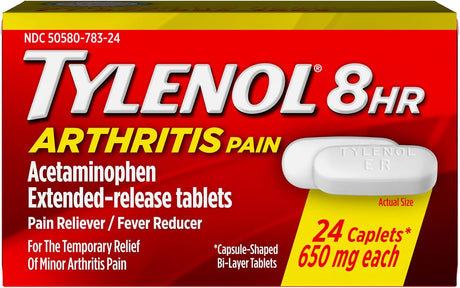 Tylenol 8 HR Arthritis Pain Extended-Release Caplets, 650 mg Acetaminophen - LL Medico