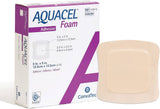 Aquacel Silicone Adhesive with Border Silicone Foam Dressing, 5 x 5 Inch