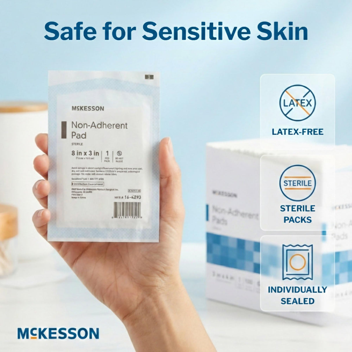 McKesson Nonadherent Dressing, 3 x 8 Inch