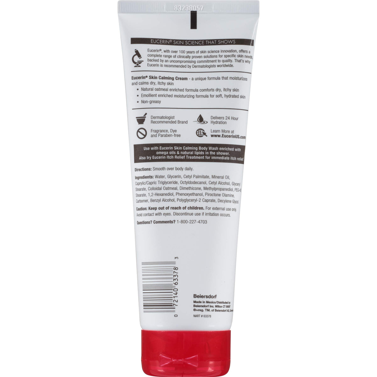 Eucerin Skin Calming Cream, Fragrance Free, 8 oz