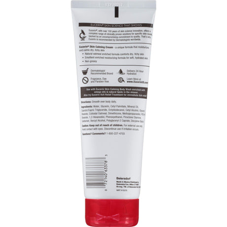 Eucerin Skin Calming Cream, Fragrance Free, 8 oz