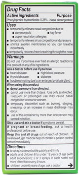 Neo-Synephrine Mild Strength Nasal Spray, Phenylephrine HCl 0.25%, 15 mL - 00225080047 - LL Medico