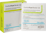 ComfortFoam Border Lite Thin Bordered Foam Wound Dressing, 4 x 4 Inch