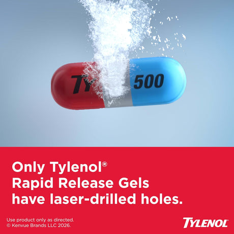 Tylenol Extra Strength Rapid Release Gels, 500 mg Acetaminophen - LL Medico