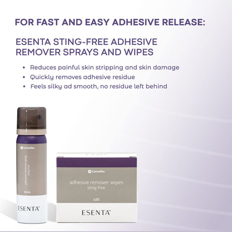ConvaTec Esenta Sting Free Adhesive Remover Wipes, 25 per Box