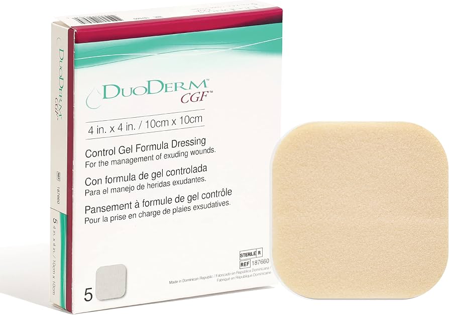 DuoDerm CGF Hydrocolloid Dressing, 4 x 4 Inch